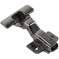 Петля SilentoPro с доводчиком внутренняя, эксцентр. регулировкой, без евро, ЧЕРНАЯ