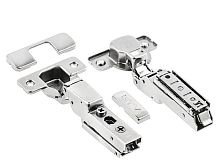 Петля SOLID PRO полунакладная, с регулировкой 3D, с евро,  с комплектом заглушек