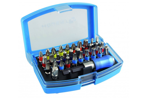 Набор бит с битодержателем 1/4", SL, PH, PZ, HEX, Torx, Torx c отверстием, 32 шт.