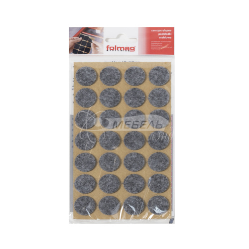 Подкладка войлочная серая круглая d20 (28шт/л) Folmag