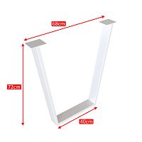 Опора 720х650х80 RAL 9003 (белый муар)