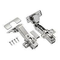 Петля 45° HCKT накладная с доводчиком, CLIP-ON, ответная планка H=0 без евро GТV