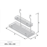 Полка на релинг D-16, 2 кубка большие Хром *****