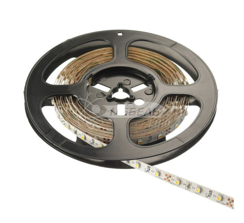 Лента Flash 3528, 300 LED холодный белый, 4.8Вт без силикона 8мм, 50м, 12В, (метражом)