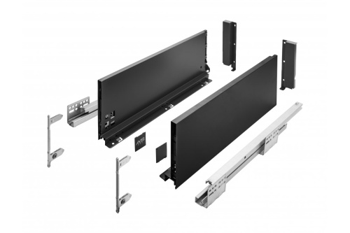 Выдвижной ящик AXISPRO 500мм черный - высокий H167