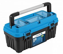 Кейс пластиковый для инструментов 25'', съемный органайзер, металлические петли