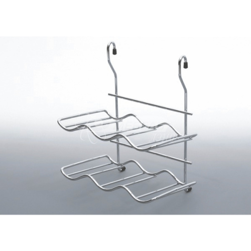 Полка на релинг д/бутылок 2 уровня Хром *****