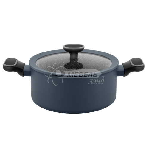 Кастрюля MAUNFELD FRIDA MCS29FA02DG из кованого алюминия со стеклянной крышкой, 20 см, 2,9 л