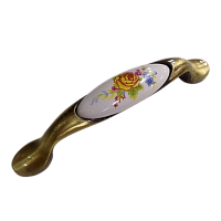 Ручка Антиквариат 191/96 Старое золото(желтая роза)40шт/уп