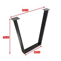Опора 720х650х80 RAL 9005 (черный муар)