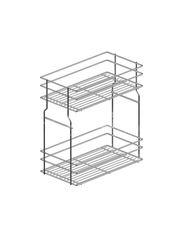 Корзина VARIANT MULTI для карго mini нижнего крепления 400 L-450 эффект хром