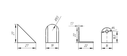 Уголок Z-02 (80 шт. в упак.) металл/пластик РУСТИКАЛЬ фото 2
