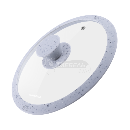 Крышка стеклянная MAUNFELD TRINITY MGL20SMLG с силиконовым ободком и ручкой, 20 см