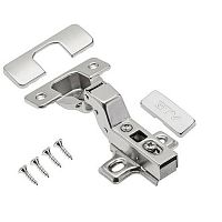 Петля внутренняя ECHC CLIP-ON, с доводчиком, без еврошурупа, ответная планка Н0, сталь, GTV