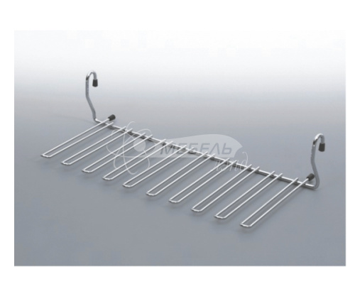 Полка на релинг D-16  под бокалы 10 делений Хром *****