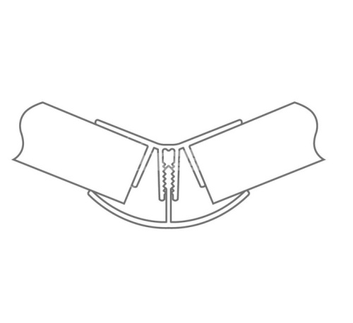 Уголок одинарный Ябл темная радиусный фото 2