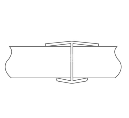 Уголок одинарный Крем  бежевый радиусный фото 2