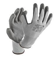 Перчатки рабочие полиуретановые, черные, размер 10