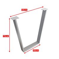 Опора 720х650х80 RAL 9006 (серебро муар)