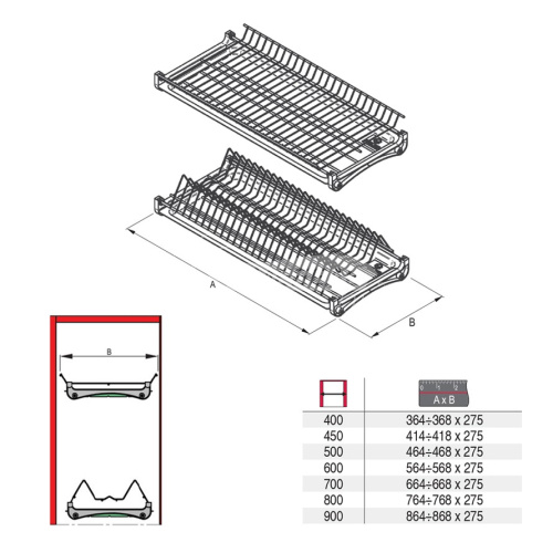 Сушка на 450 STANDART 3 Хром REJS фото 2